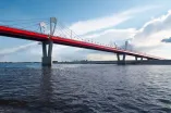 Brücke über den Fluss Amur